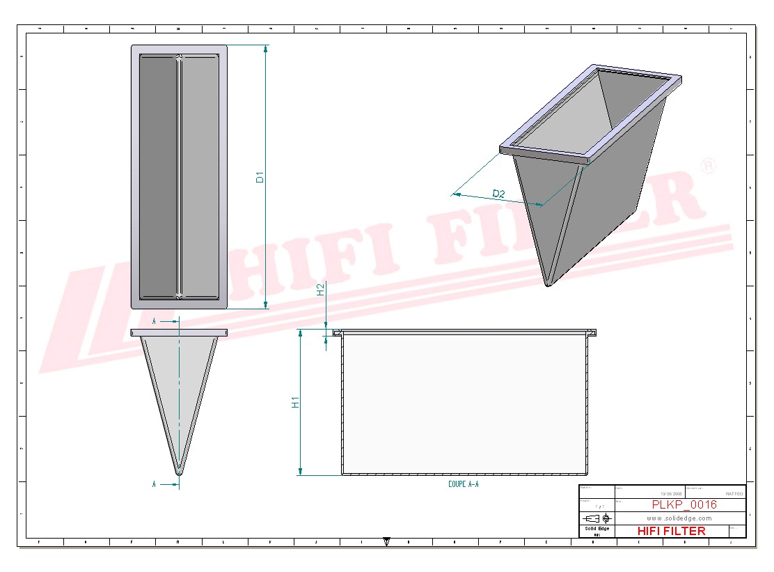 Schema tecnico Filtro abitacolo 0000715251 per trattori e macchine agricole