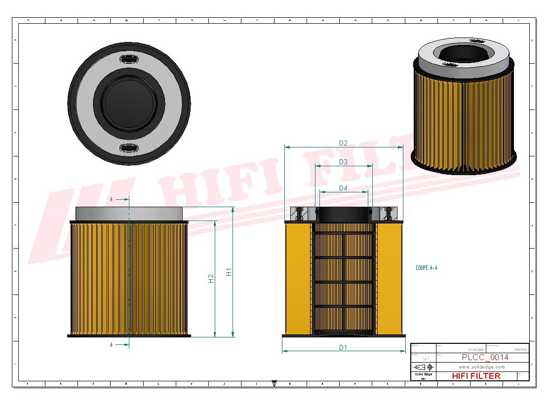 Schema tecnico Filtro Urea 0011277040 per trattori e macchine agricole