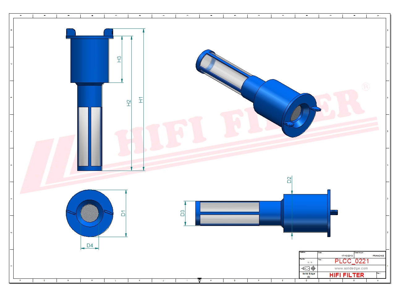 Schema tecnico Filtro Urea 1005355152 per trattori e macchine agricole