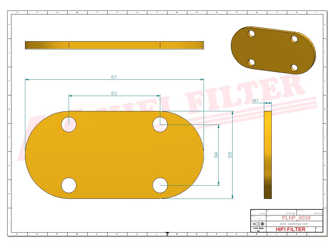 Schema tecnico Filtro abitacolo WCA105135 per trattori e macchine agricole