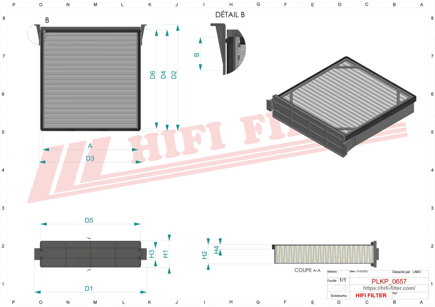 Schema tecnico Filtro abitacolo 400/01128 per trattori e macchine agricole