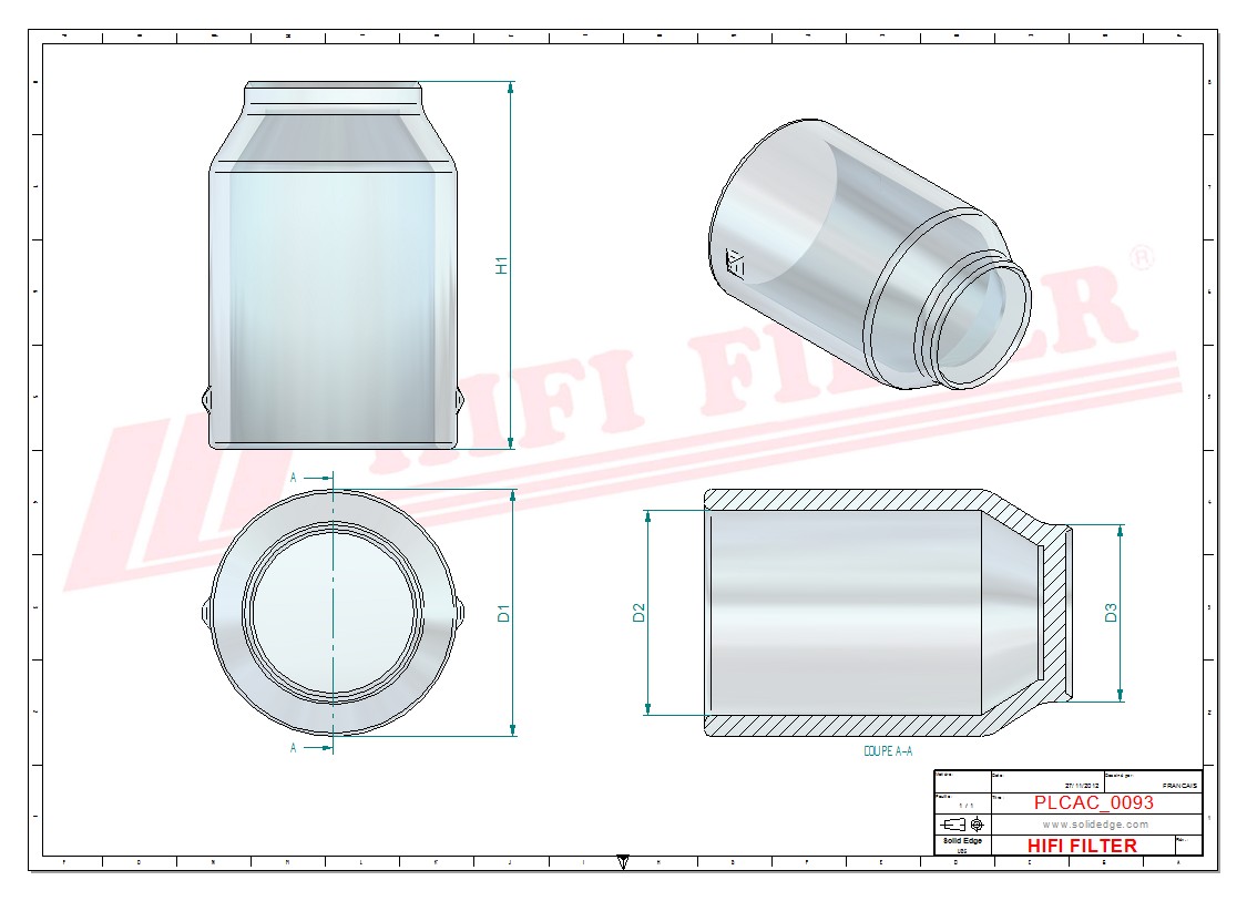 Schema tecnico Bicchiere 11330 per trattori e macchine agricole