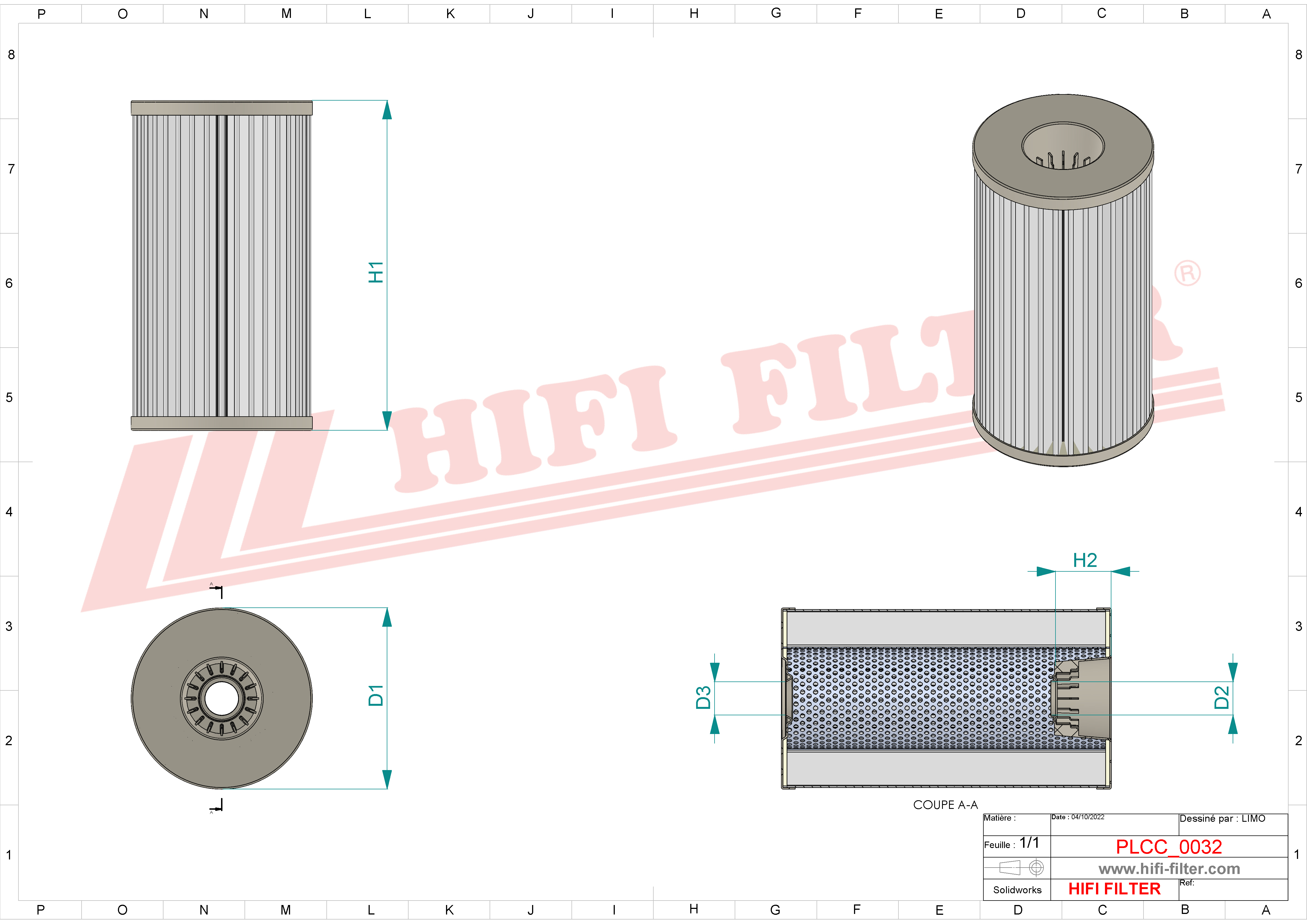 Schema tecnico Filtro carburante 0000687120 per trattori e macchine agricole