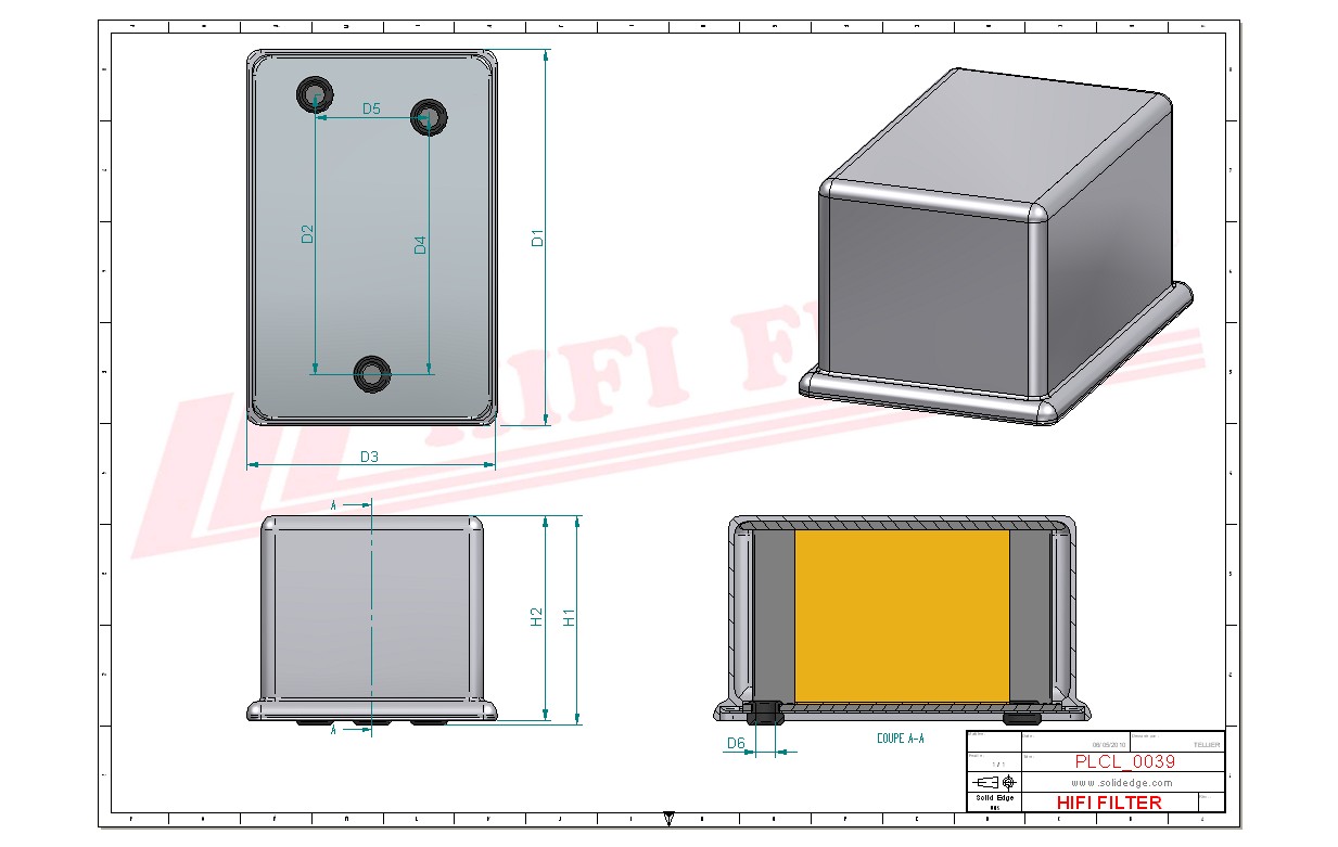 Schema tecnico Filtro carburante 149-1802 per trattori e macchine agricole