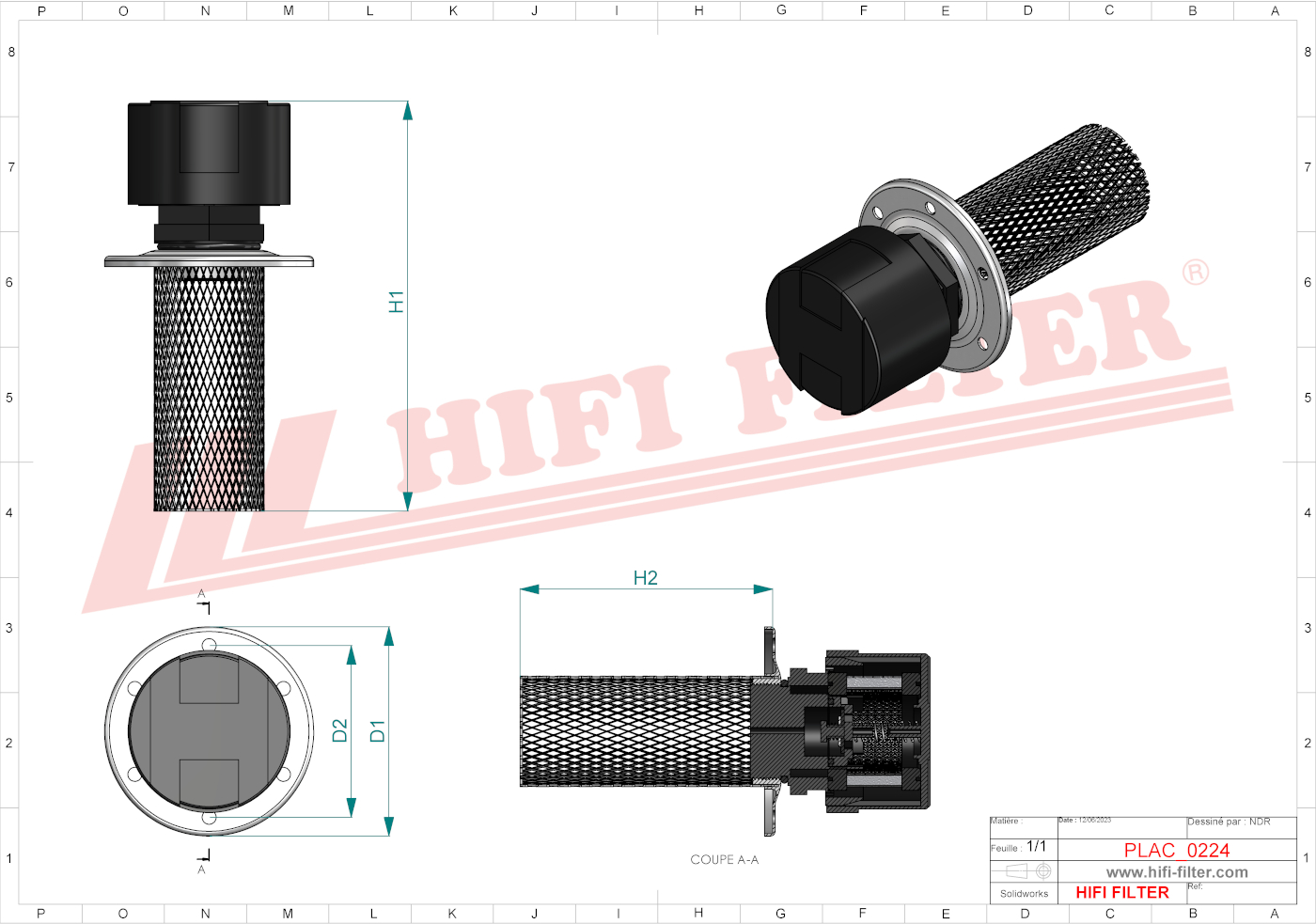 Schema tecnico Tappo Di Serbatoio 12251554 per trattori e macchine agricole