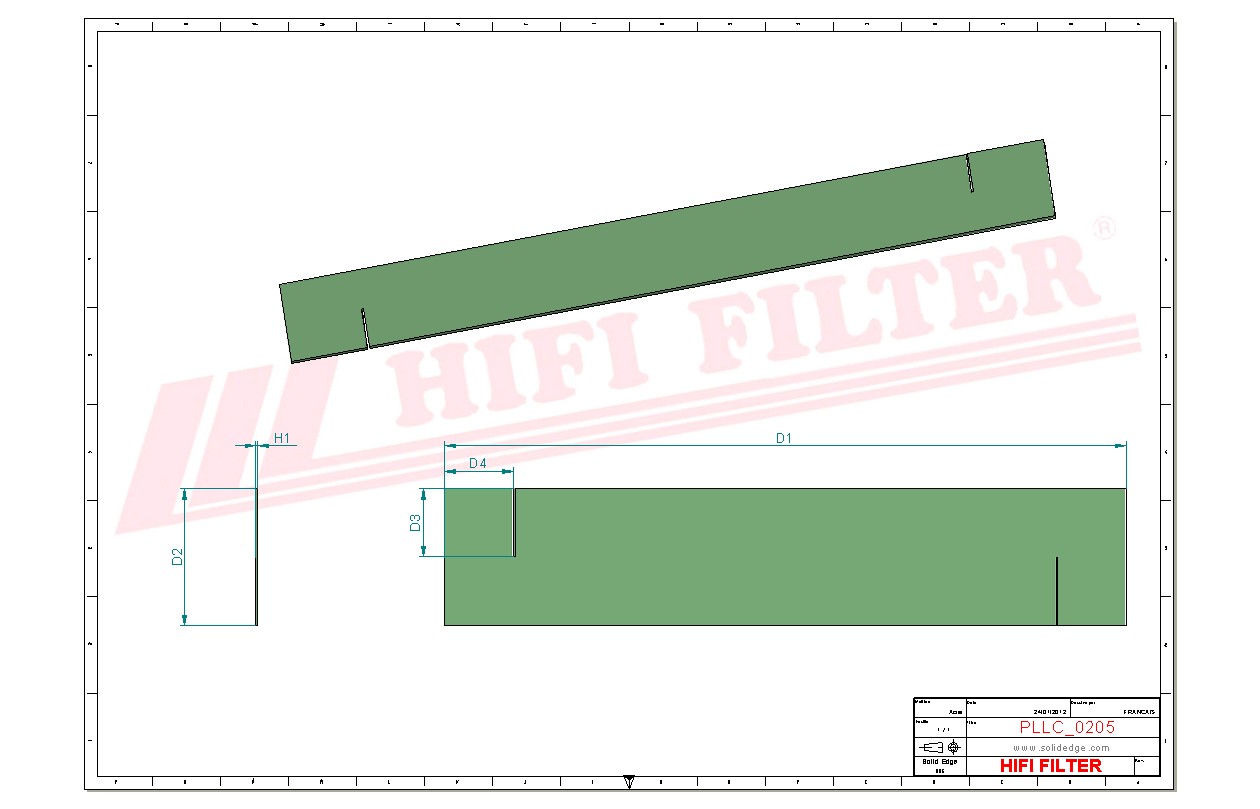 Schema tecnico Filtro olio 400504-00188 per trattori e macchine agricole