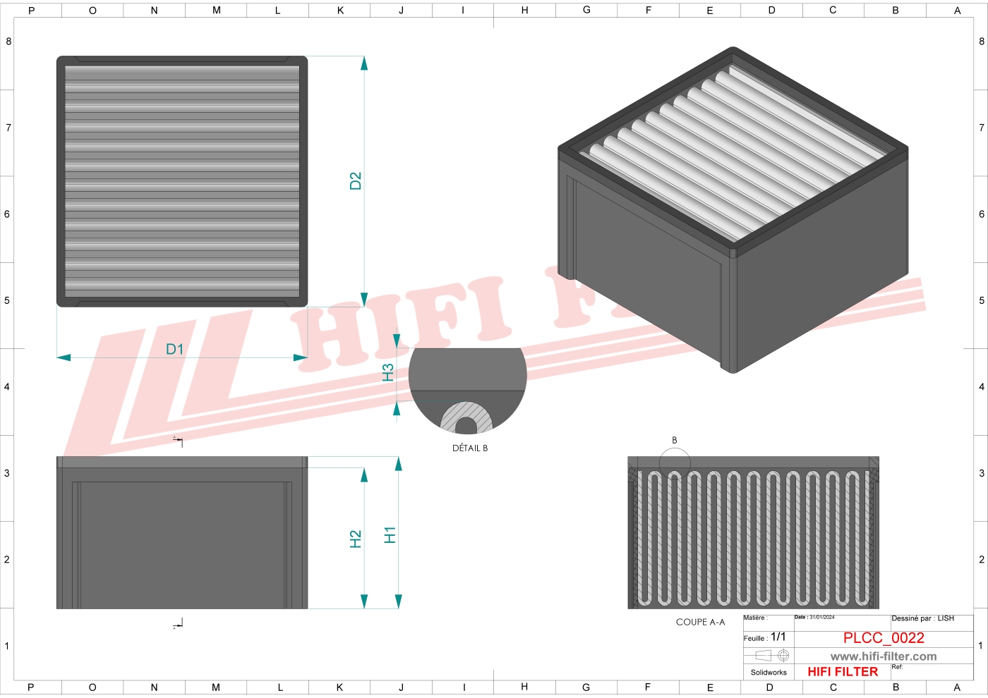 Schema tecnico Filtro carburante 019-1105040-10 per trattori e macchine agricole