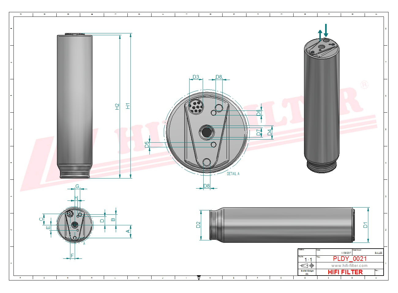 Schema tecnico Filtro Desidratatore Per Climatizzatori 4333461 per trattori e macchine agricole